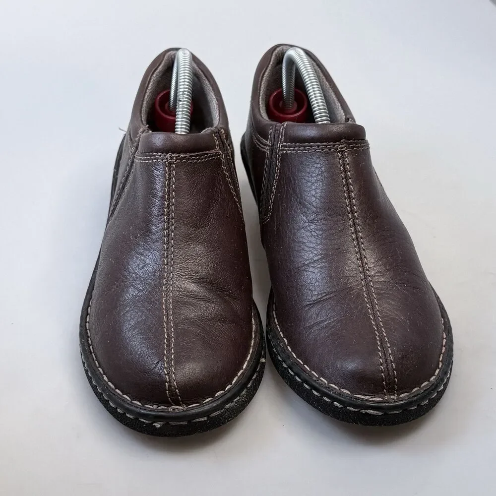 Eastland Amore 3096-02 Casual Brown Leather Heeled Boots Womens 6.5M EUC